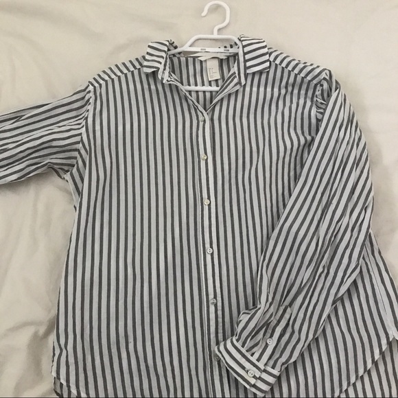 H&M Striped Button Down Shirt - Picture 6 of 7